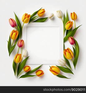 Tulips woman&rsquo;s day eighth march isolated on white background . High quality 3d illustration. Tulips woman&rsquo;s day eighth march isolated on white background 