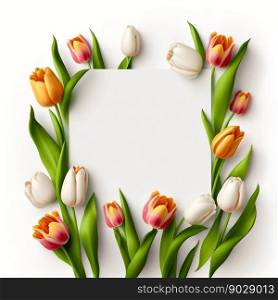 Tulips woman’s day eighth march isolated on white background . High quality 3d illustration. Tulips woman’s day eighth march isolated on white background 