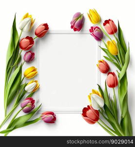 Tulips woman’s day eighth march isolated on white background . High quality 3d illustration. Tulips woman’s day eighth march isolated on white background 