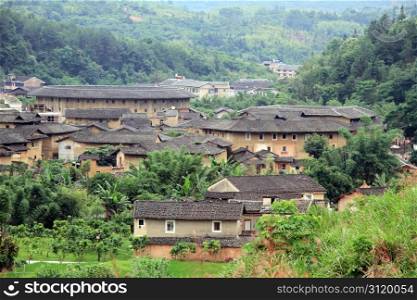 Tulou in chinese village, China