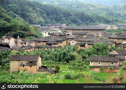 Tulou in chinese village, China