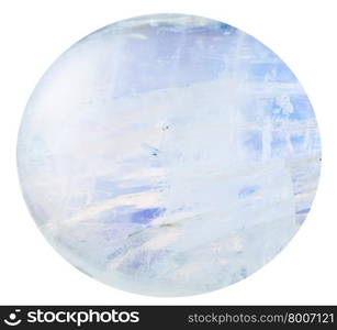 tumbled moonstone natural mineral gem stone isolated on white background