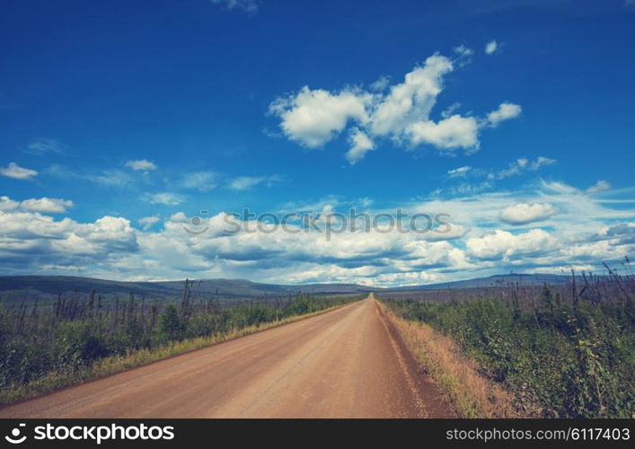 Tundra landscapes above Arctic circle