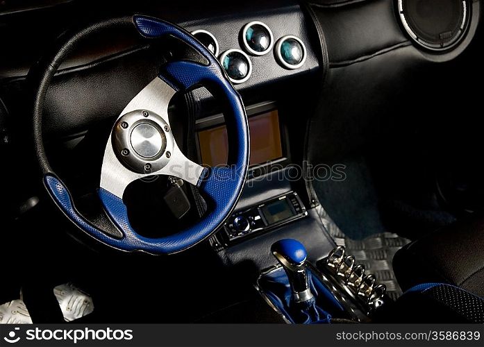 Tuned sport car interior