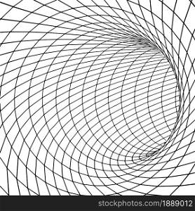 Tunnel or wormhole 3D surface tunnel.Grid texture Vector illustration. Tunnel or wormhole 3D surface tunnel.Grid texture Vector
