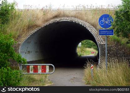 Tunnel under road in Denmark