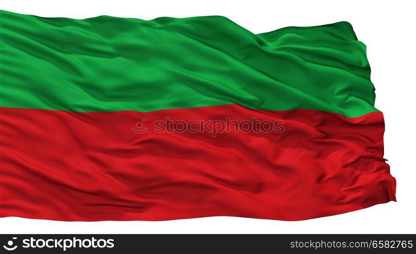 Tuquerres City Flag, Country Colombia, Isolated On White Background. Tuquerres City Flag, Colombia, Isolated On White Background