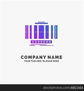 Turbine, Vertical, axis, wind, technology Purple Business Logo Template. Place for Tagline.. Vector EPS10 Abstract Template background