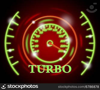 Turbo Gauge Indicating High Speed And Odometer