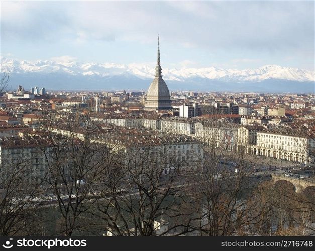 Turin, Italy. Turin panorama view seen from the hill