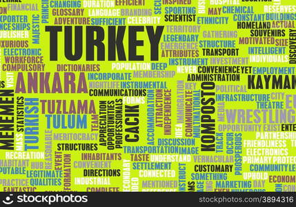 Turkey as a Country Abstract Art Concept