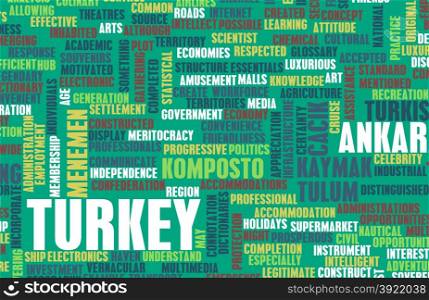 Turkey as a Country Abstract Art Concept