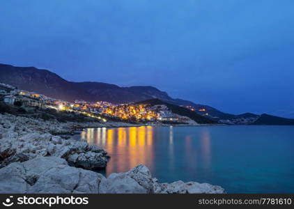 Turkey coast at night time