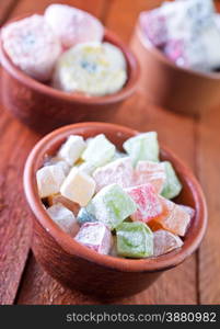 turkish delight in bowls and on a table