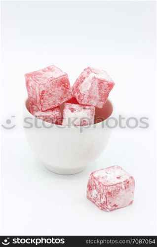 Turkish delight with rose flavor