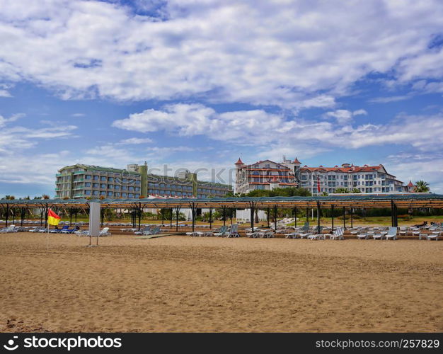 Turkish hotels at the beach in Antalya