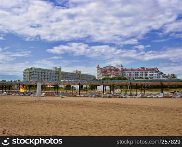 Turkish hotels at the beach in Antalya