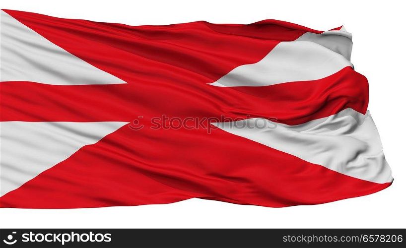 Turkish Land Forces Command Flag, Isolated On White Background. Turkish Land Forces Command Flag, Isolated On White