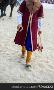 Turkish man and horseman ethnic clothes examples