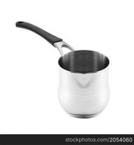 Turkish pot for brewing coffee isolated on white background. Turkish pot for brewing coffee
