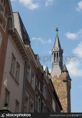 Turm der Alte Pfalzanlage (meaning Tower of the Old Palatinate) in Aachen, Germany. Turm der Alte Pfalzanlage (Tower of Old Palatinate) in Aachen