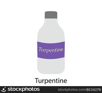 Turpentine icon. Flat color design.