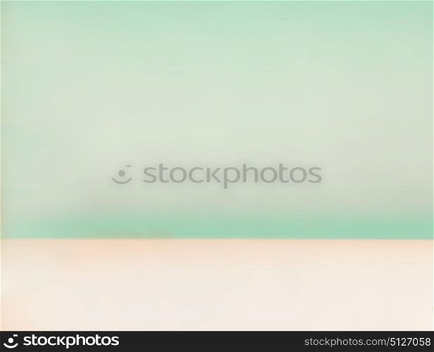 Turquoise beige desk blurred background