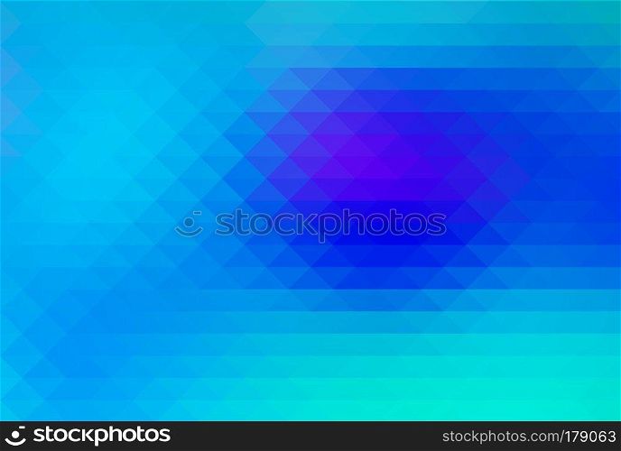 Turquoise blue purple abstract geometric background with rows of triangles  