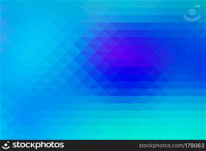 Turquoise blue purple abstract geometric background with rows of triangles