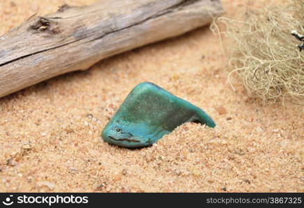 Turquoise on beach