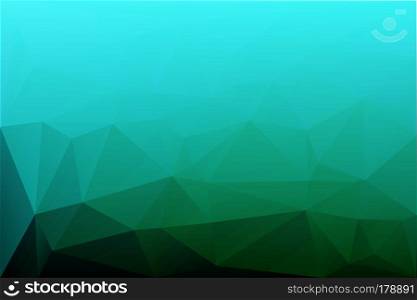 Turquoise shades abstract low poly geometric background
