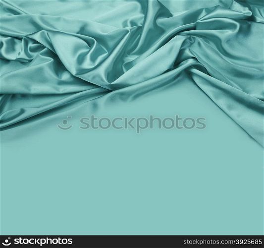 turquoise silk fabric background