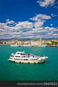 Turquoise Split sea and waterfront view, Dalmatia, Croatia