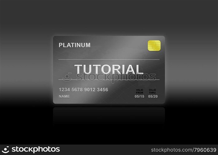 tutorial platinum card on black background