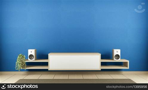 TV cabinet modern, Zen blank, Japanese-style products, used for editing. 3d rendering