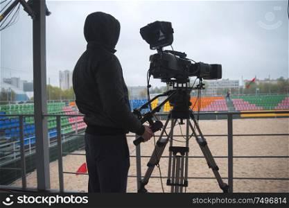 tv camera at sporting events