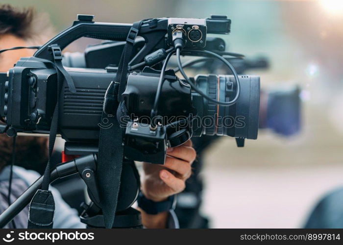 TV Cameras at a Local Media Conference