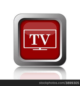 TV icon. Internet button on white background