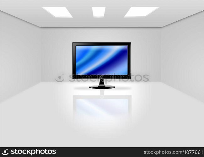 TV in white room