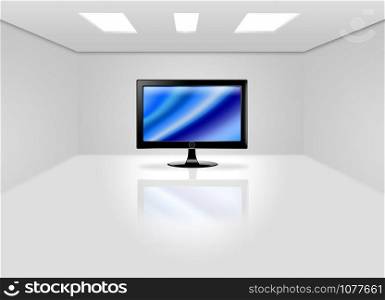 TV in white room