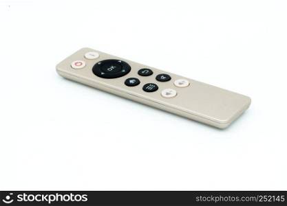 TV/Media remote control gold color isolate