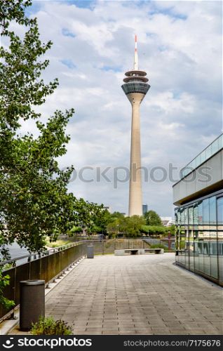 tV-Tower Rheinturm in Dusseldorf - Germany