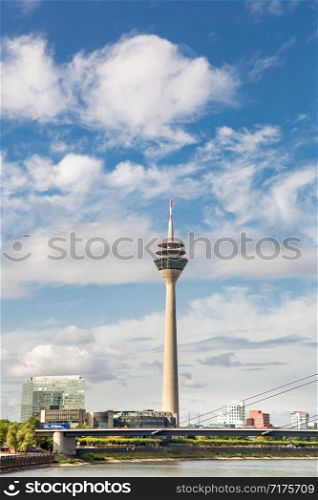TV-Tower Rheinturm in Dusseldorf - Germany