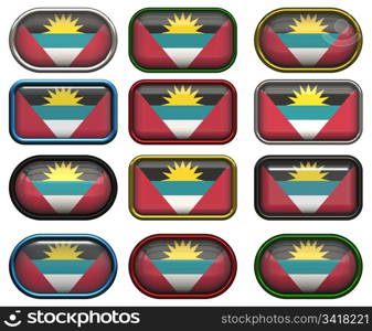 twelve buttons of the Flag of antigua barbuda