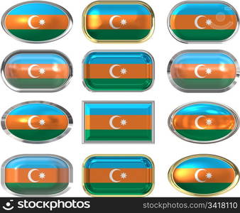 twelve buttons of the Flag of aZerbaijan