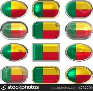 twelve buttons of the Flag of Benin