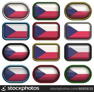 twelve buttons of the Flag of Czech Repulic