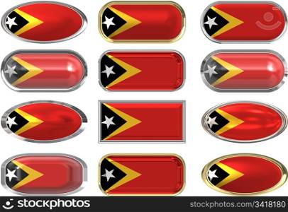 twelve buttons of the Flag of East Timor