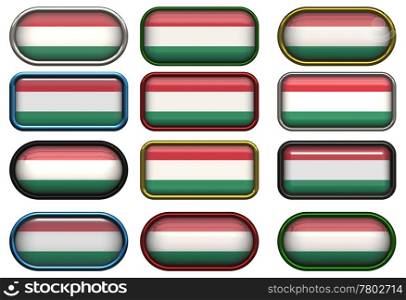 twelve buttons of the Flag of hungary