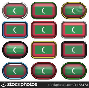 twelve buttons of the Flag of Maldives